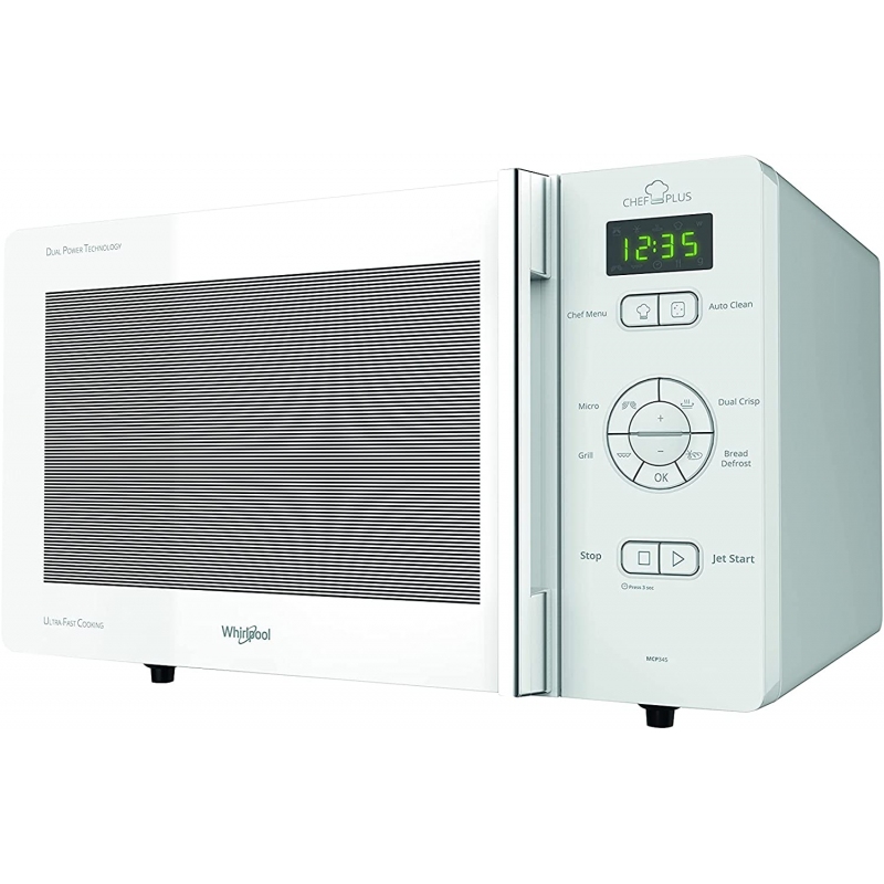 WHIRLPOOL MCP345WH FORNO A MICROONDE 25LT GRILL DUALCRISP BIANCO