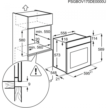 Schema incasso del forno Electrolux FR53S