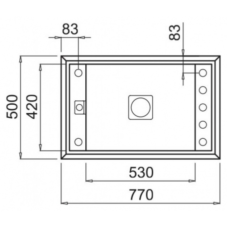 ELLECI LKV13097 VALUE 130 LAVELLO MONOVASCA 77X50 CM COLORE LIGHT GREY 97 - PROMO