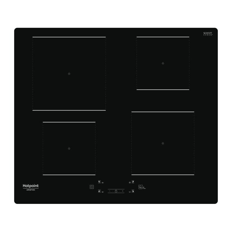 HOTPOINT HQ5660SNE PIANO COTTURA A INDUZIONE 60 CM 4 ZONE COTTURA COMANDI TOUCH IN VETRO NERO -