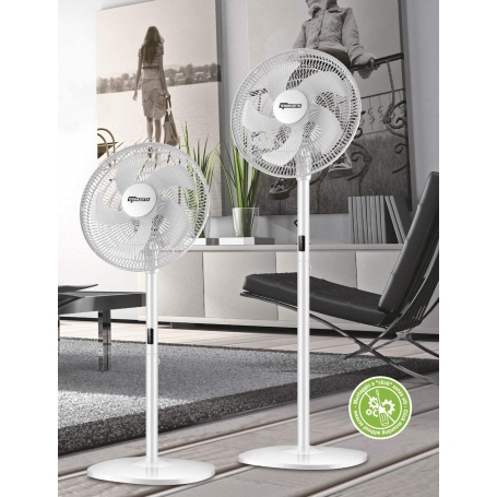 TERMOZETA TZAZH01 VENTILATORE A PIANTANA 2 IN 1 5 PALE CON TELECOMANDO COLORE BIANCO