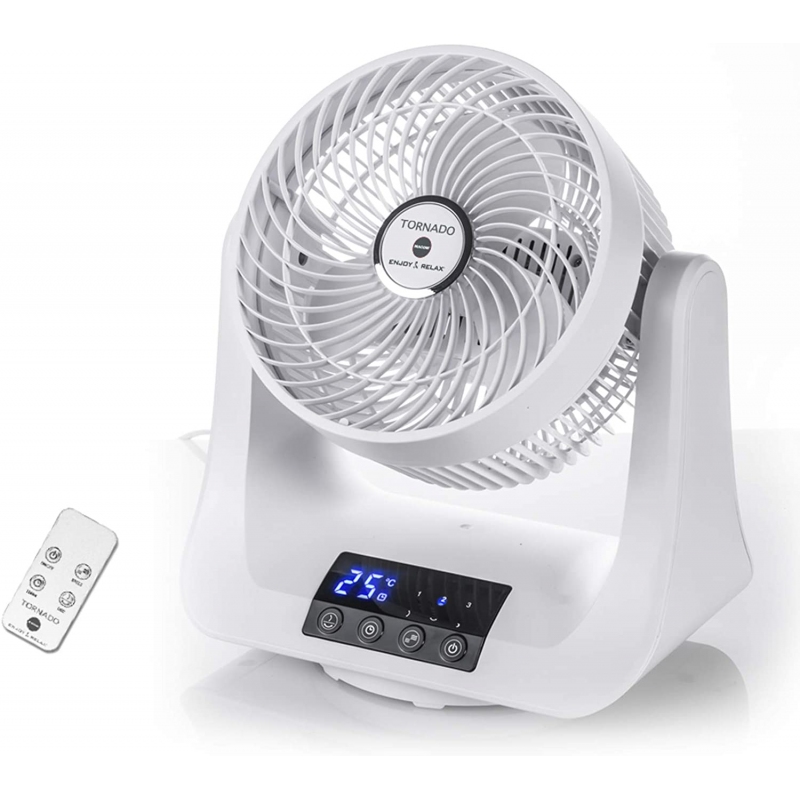 MACOM 993 TORNADO VENTILATORE DA TAVOLO A DOPPIA OSCILLAZIONE 3 VELOCITA' COLORE BIANCO - PROMO