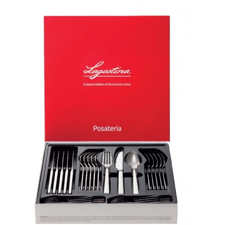 LAGOSTINA DALIA SET POSATE PER 6 PERSONE IN ACCIAIO INOX 18/10 - 014427650524
