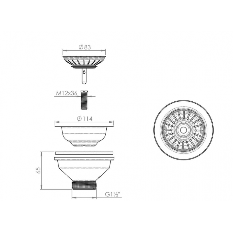 ELLECI COMPP90STPLUXR PILETTA BASKET 3'' INOX –...