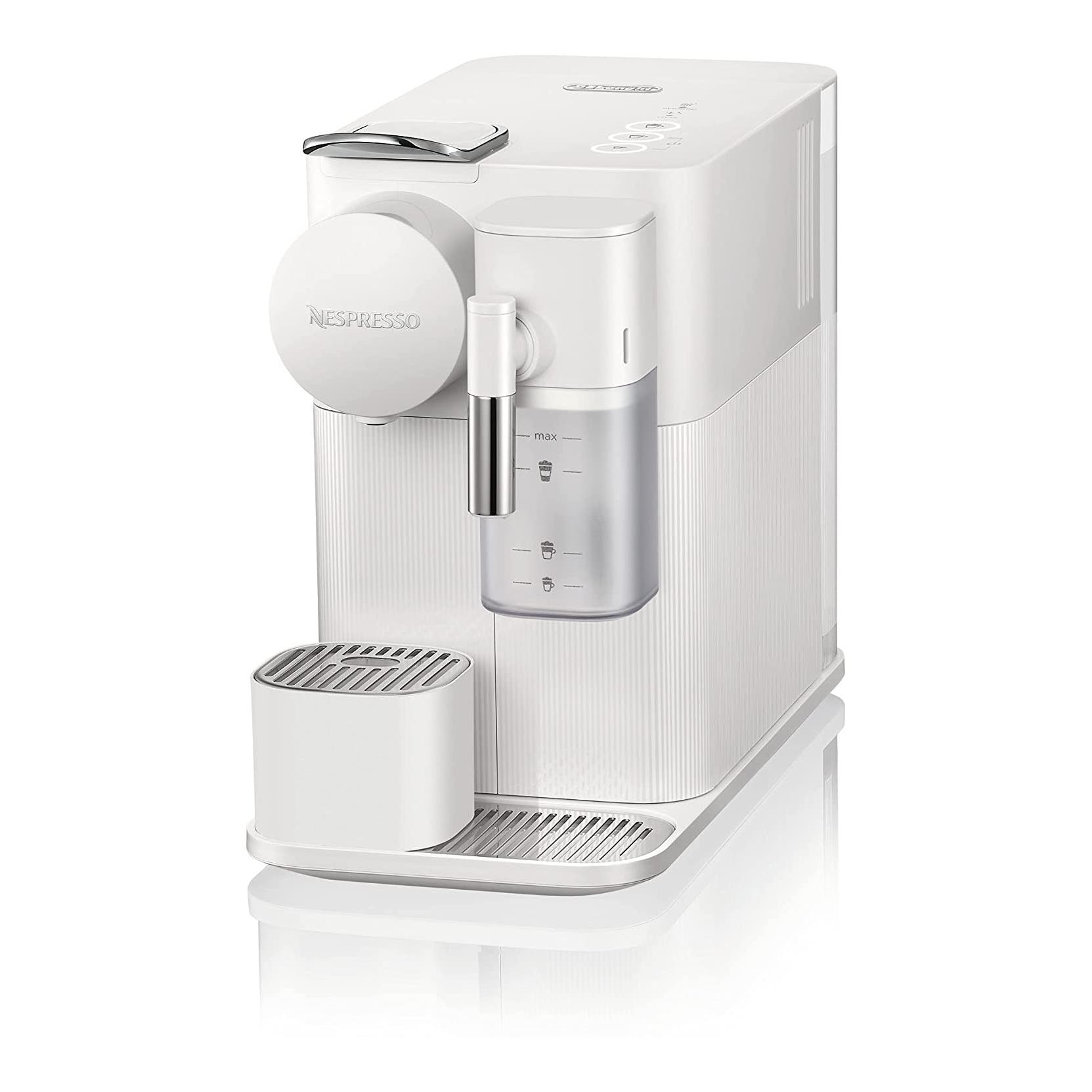 De Longhi Macchina Caffé Espresso Sistema di ricarica Capsule Nespresso con  Cappuccinatore - EN 520.S Lattissima