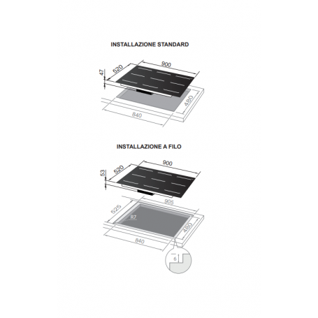 DE LONGHI SLI906 PIANO COTTURA A INDUZIONE 90CM 6 ZONE FULL BRIDGE NERO - PROMO