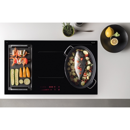 DE LONGHI SLI906 PIANO COTTURA A INDUZIONE 90CM 6 ZONE FULL BRIDGE NERO - PROMO