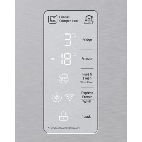 LG GMB844PZFG FRIGORIFERO 4 PORTE 530 LT NO FROST MOTORE INVERTER CLASSE F INOX