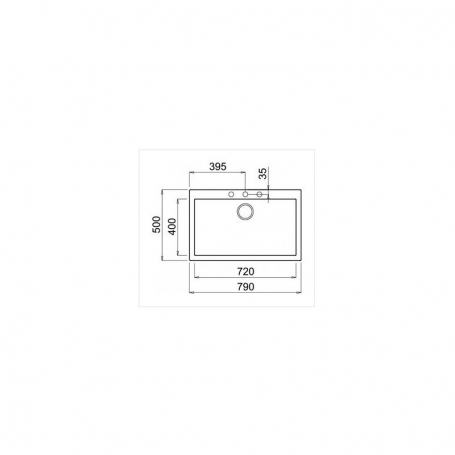 ELLECI LGQ13043 QUADRA 130 LAVELLO MONOVASCA 79X50 CM COLORE TORTORA