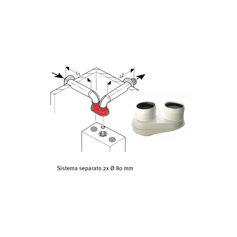 KIT SDOPPIATO PER CALDAIA ARISTON CARES PREMIUM 24