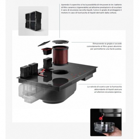 ELICA PRF0120977A NIKOLATESLA PIANO COTTUTRA A INDUZIONE 83CM CON CAPPA ASPIRANTE - IN VETRO NERO