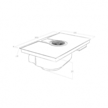 ELICA PRF0120977A NIKOLATESLA PIANO COTTUTRA A INDUZIONE 83CM CON CAPPA ASPIRANTE - IN VETRO NERO