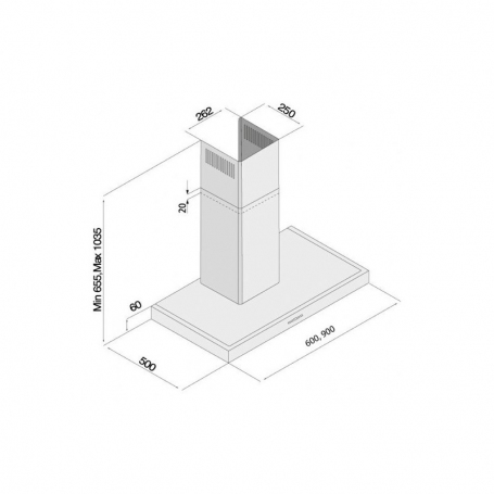 SILVERLINE 3170.9.733.02 CAPPA ASPIRANTE A PARETE COLORE INOX - PROMO