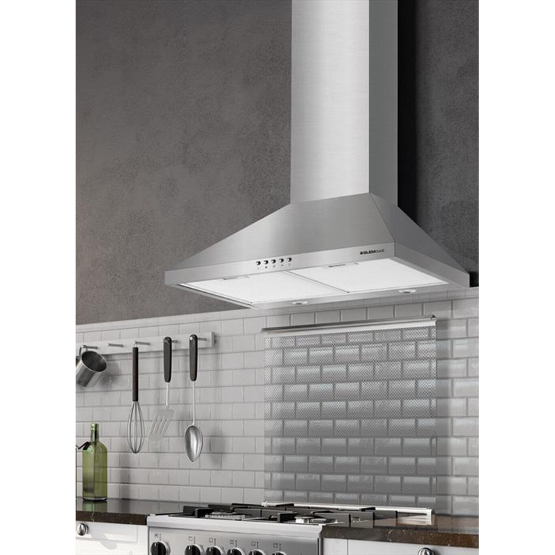 GLEM GAS GHP945IX CAPPA A PARETE 90CM...