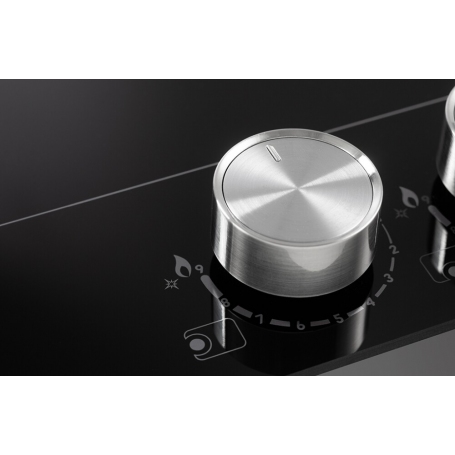 DE LONGHI NSL 590D NCM PIANO COTTURA 90CM 5 FUOCHI A GAS GRIGLIE IN GHISA IN VETRO NERO - NSL590DNCM