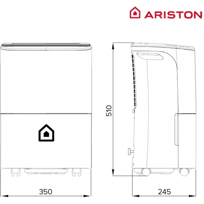 ARISTON DEOS21S DEUMIDIFICATORE 21 LITRI/24H...