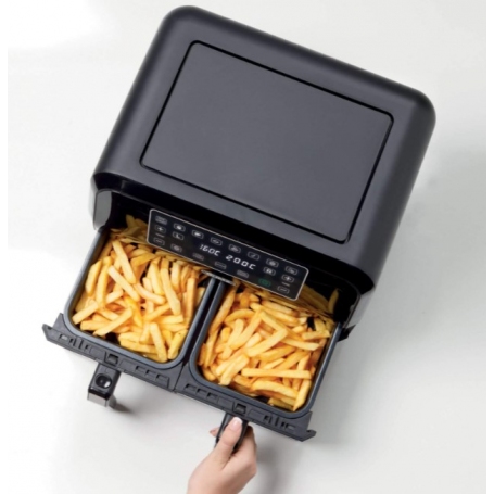 ARIETE 4624 FRIGGITRICE AD ARIA DUAL 1700W CAPACITA' 8LT COLORE NERO/ARGENTO