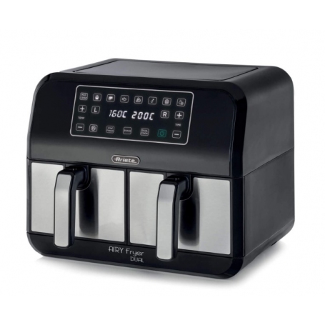 ARIETE 4624 FRIGGITRICE AD ARIA DUAL 1700W CAPACITA' 8LT COLORE NERO/ARGENTO