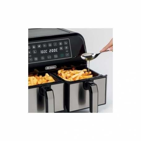 ARIETE 4624 FRIGGITRICE AD ARIA DUAL 1700W CAPACITA' 8LT COLORE NERO/ARGENTO