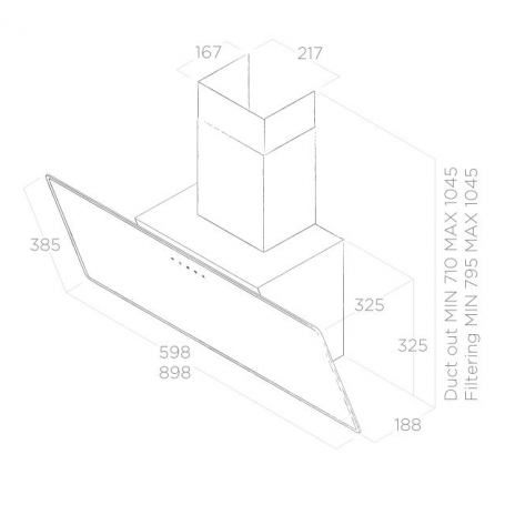 ELICA SHIRE BK/A/90 PRF0119829A CAPPA A PARETE ASPIRANTE 90 CM CLASSE A COLORE NERO - PROMO