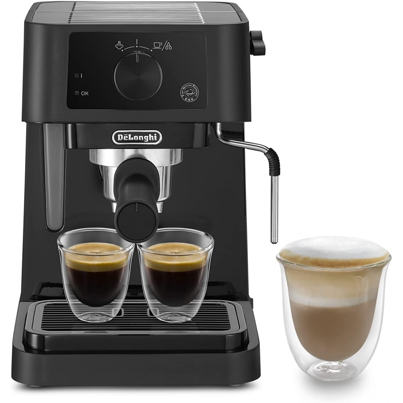 DE LONGHI EC235.BK MACCHINA DA CAFFE ESPRESSO CON CIALDE O CAFFE' MACINATO COLORE NERO - PROMO