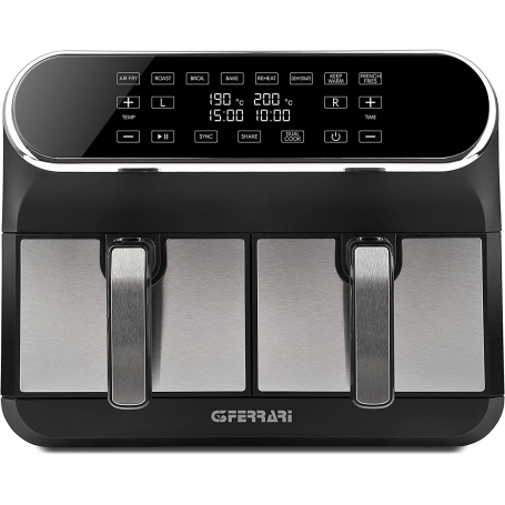 G3 FERRARI G10150 FRIGGITRICE AD ARIA DOPPIA 4LT + 4LT 1700W COLORE NERO