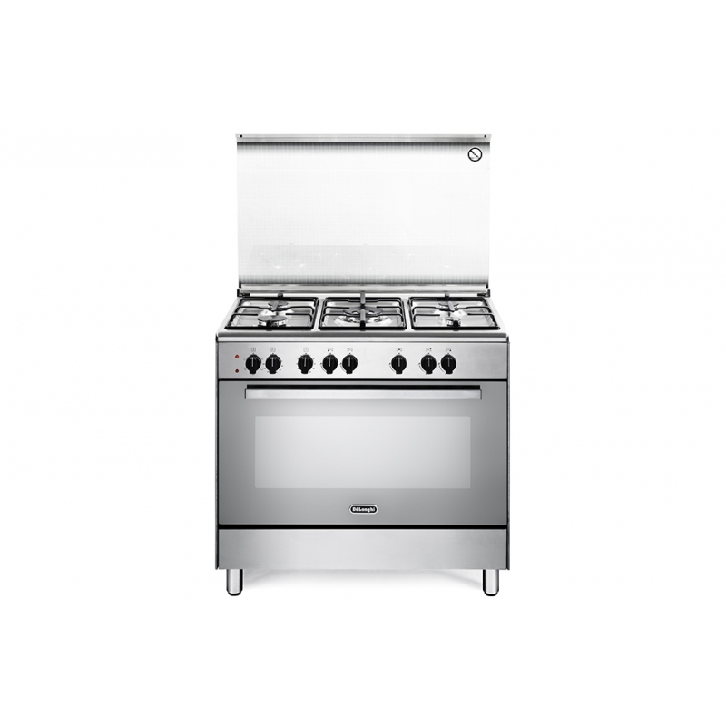 CUCINA DE LONGHI DEMX96 90X60 5 FUOCHI A GAS FORNO ELETTRICO MULTIFUNZIONE INOX - GARANZIA ITALIA