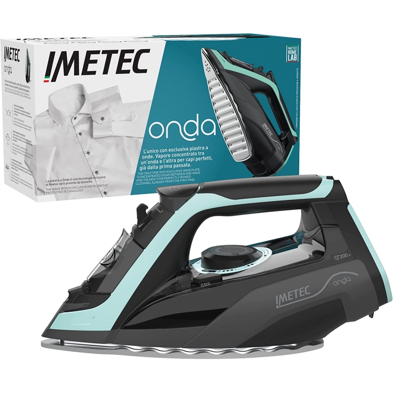 IMETEC 9027 FERRO DA STIRO A VAPORE 2400 WATT SERBATOIO 300ML PIASTRA ONDULATA - PROMO