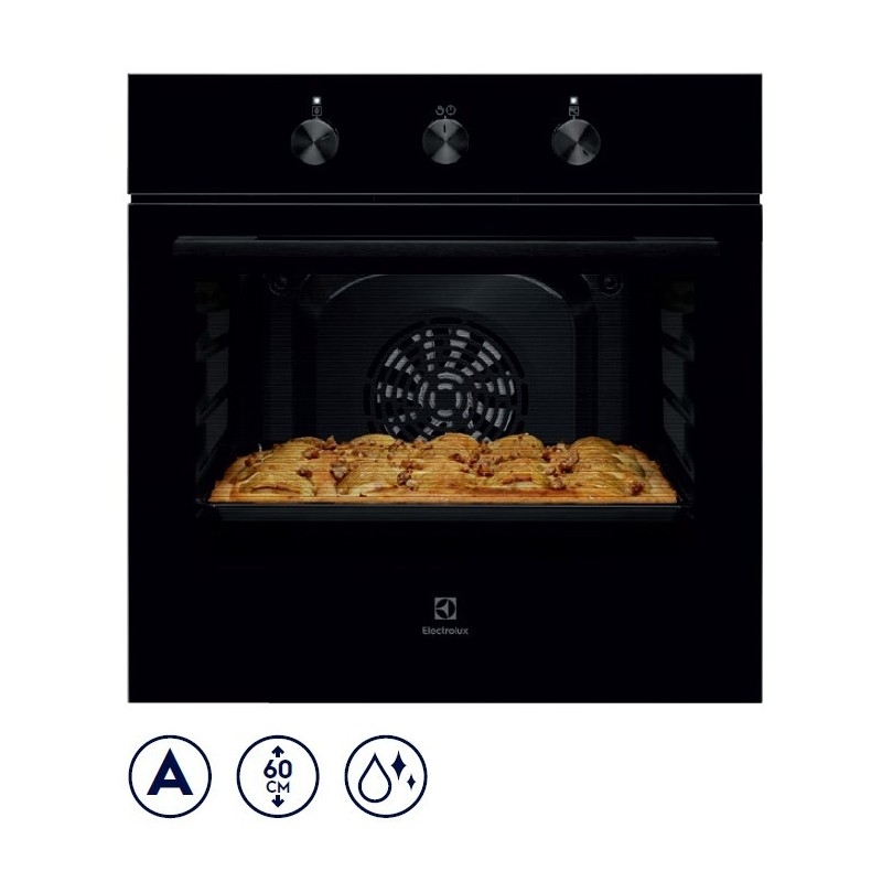 ELECTROLUX KOHHH00BK3 FORNO ELETTRICO DA INCASSO 60CM 58LT CLASSE A COLORE NERO - PROMO NATALE