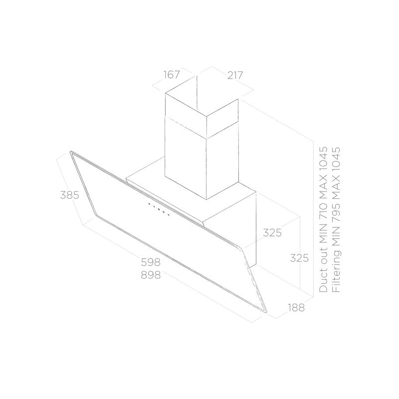 ELICA PRF0119819A SHIRE BK/A/60 CAPPA A PARETE...