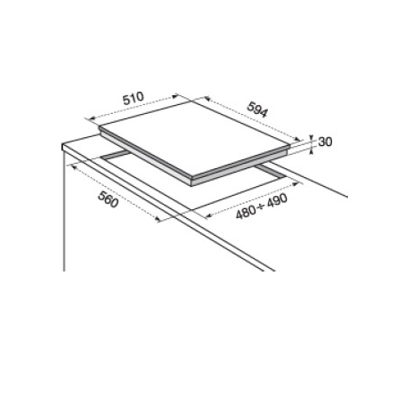 ELECTROLUX RGG6243LON PIANO COTTURA RUSTICO 60CM 4 FUOCHI A GAS CON 1 TRIPLA CORONA SABBIA - PROMO