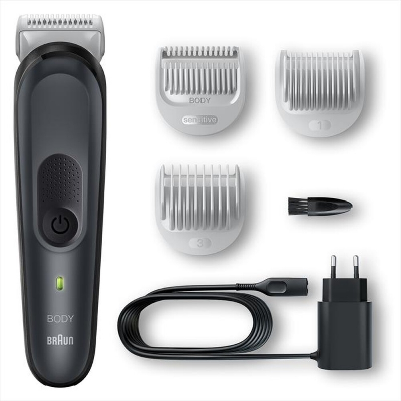 BRAUN BG3340 BODYGROOMER DEPILATORE CORPO LAVABILE COLORE NERO/GRIGIO - PROMO