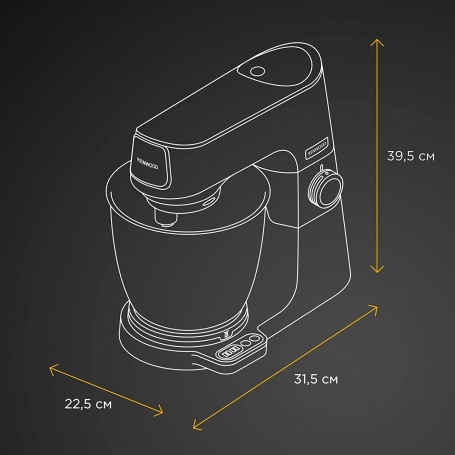 KENWOOD KVL65.001WH IMPASTATRICE 1200W CAPACITA' 5LT COLORE SILVER