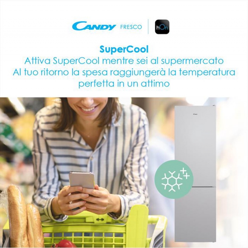 CANDY CCE4T620ES FRIGORIFERO COMBINATO 377 LT...