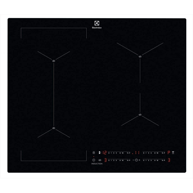ELECTROLUX EIS62449C PIANO COTTURA A INDUZIONE 60CM TECNOLOGIA SENSEBOIL 4 ZONE COTTURA IN VETROCERAMICA NERO