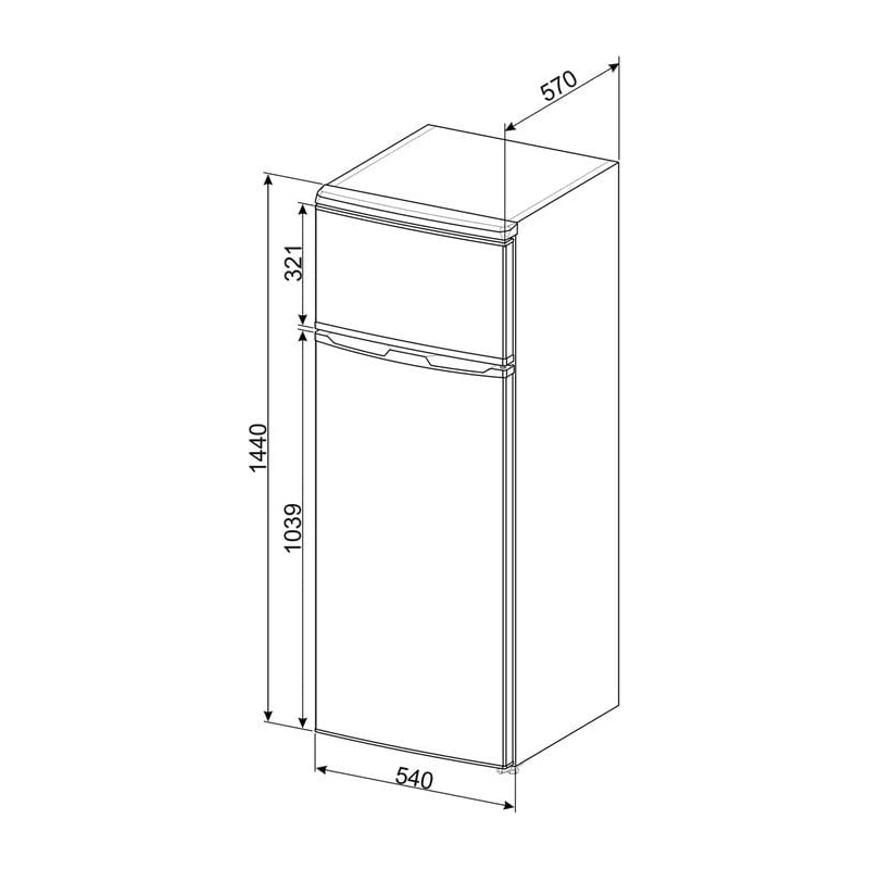 SMEG FD14FW FRIGORIFERO DOPPIA PORTA STATICO...
