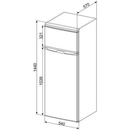 SMEG FD14FW FRIGORIFERO DOPPIA PORTA STATICO 213LT CLASSE F COLORE BIANCO - PROMO