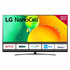 LG 75NANO766QA TV LED 75'' SMART TV 4K UHD TECNOLOGIA NANOCELL DVB T2/S2 WEBOS WIFI+ETHERNET- PROMO