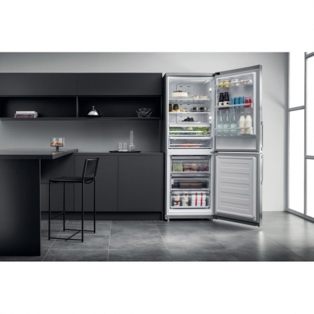 HOTPOINT HA70BE72X FRIGORIFERO COMBINATO LIBERA INSTALLAZIONE 70CM 462LT TOTAL NO FROST CLASSE E COLORE INOX - PROMO