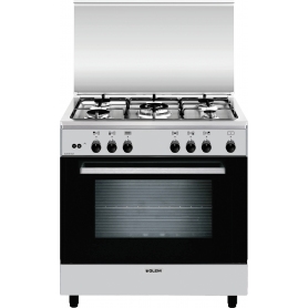 GLEM GAS CUCINA A855GI 5 FUOCHI A GAS  80x50 FORNO A GAS INOX GARANZIA ITALIA