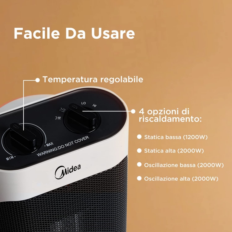 MIDEA NTH20-19JE STUFA ELETTRICA A CONVEZIONE...