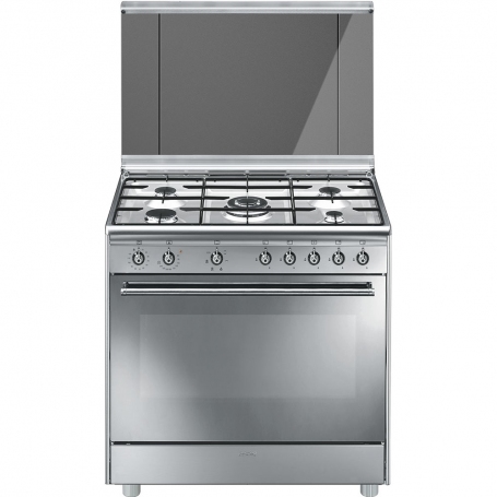 CUCINA SMEG CX91SV9 4+1 FUOCHI FORNO MULTIFUNZIONE DIMENSIONE 90 X 60CM COLORE INOX CLASSE A - PROMOZIONE