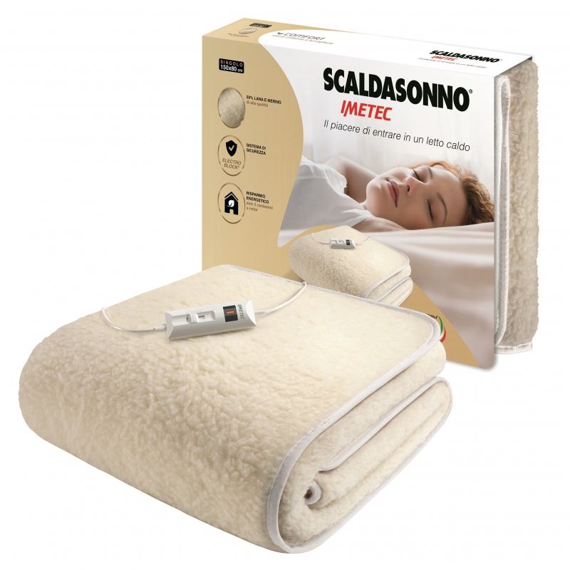 IMETEC 16799 COMFORT 2T SCALDASONNO SINGOLO 50% LANA E MERINO 150X80 CM - PROMO