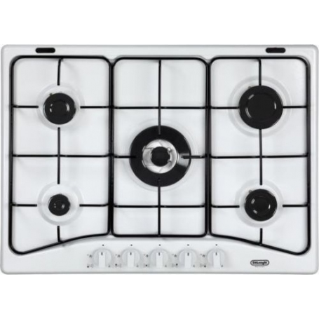 DE LONGHI YBF57ASV PIANO COTTURA DA INCASSO 70CM 5 FUOCHI A GAS COLORE BIANCO