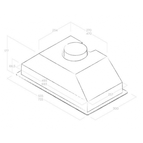 ELICA PRF0142741 ERA C IX/A/72 CAPPA DA INCASSO ASPIRANTE 72 CM COLORE INOX - PROMO