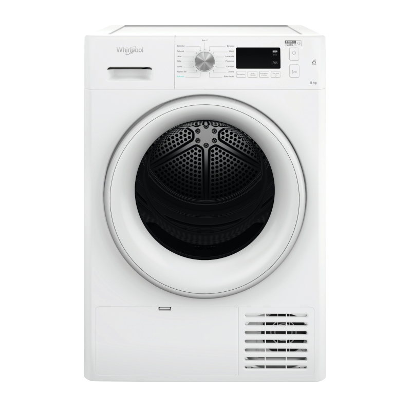 WHIRLPOOL FFT M11 82 IT ASCIUGATRICE A POMPA DI CALORE 8KG TECNOLOGIA 6° SENSO CLASSE A++ - FFTNM1182IT