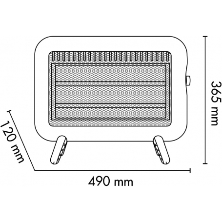 ARGO SEVENTY ICE STUFA ELETTRICA AL QUARZO 1000 W 2 POTENZE BIANCA