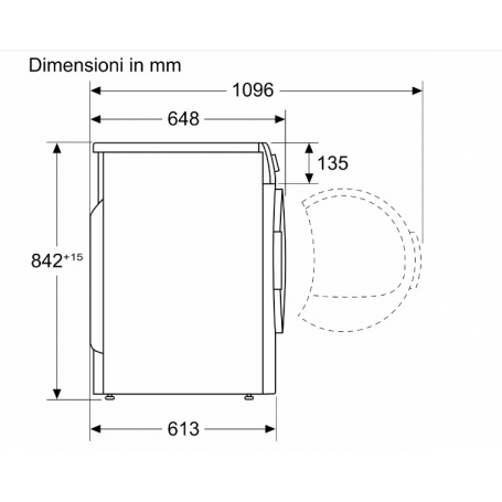 BOSCH WQG245AEIT ASCIUGATRICE A POMPA DI CALORE 9KG CLASSE A++ - PROMO