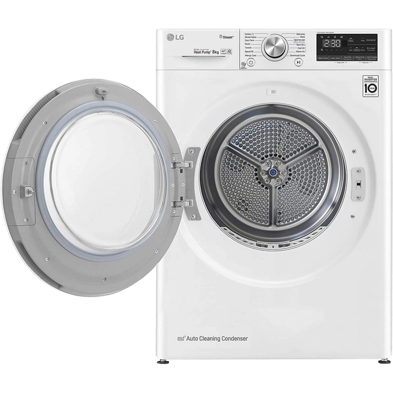 LG RC80V9AV3W ASCIUGATRICE ECO HYBRID 8KG CLASSE A+++ WI-FI A CONDENSAZIONE CON POMPA DI CALORE - PROMOZIONE