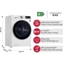 LG RC80V9AV3W ASCIUGATRICE ECO HYBRID 8KG CLASSE A+++ WI-FI A CONDENSAZIONE CON POMPA DI CALORE - PROMOZIONE